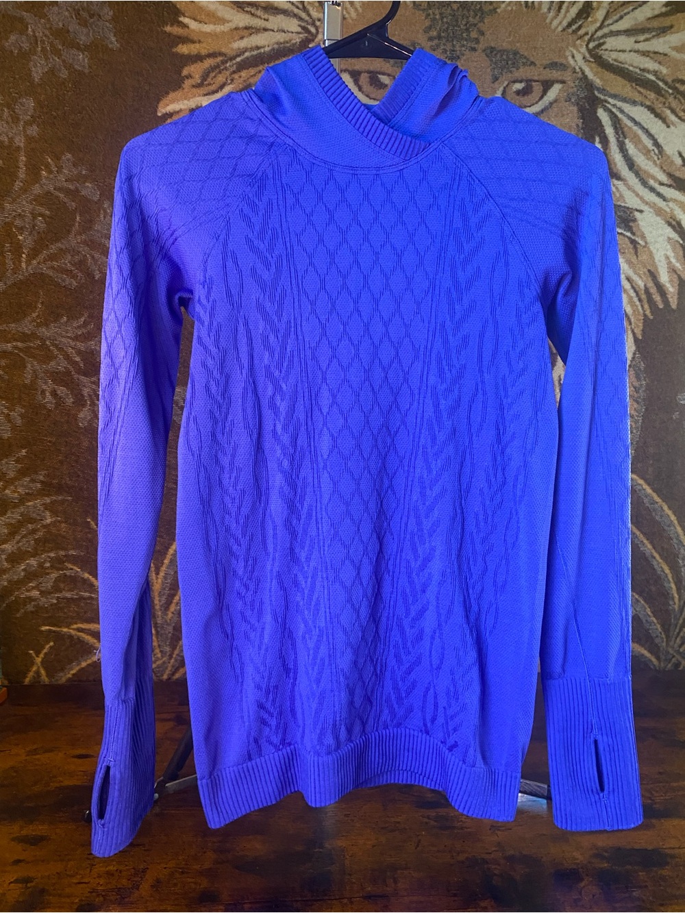 Lululemon Cable Knit Pullover Hoodie – Vibrant Blue